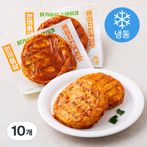 한끼통살 닭가슴살 스테이크 버터치킨커리맛 (냉동), 100g, 1개입, 10개