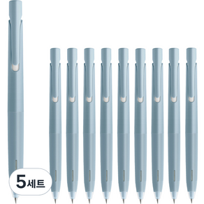 블렌 제브라 볼펜 0.5mm 10p, 라이트블루(바디) + 블랙(잉크), 5세트