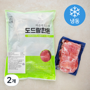 도드람한돈 돼지고기 뒷다리 불고기용 4개입 (냉동), 2개, 2kg