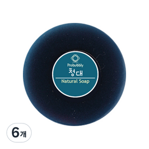 프로버블리 청대 중성 목욕 비누, 110g, 6개