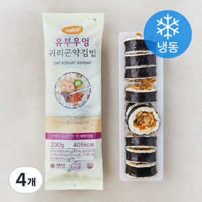 바바 유부우엉 귀리곤약 김밥 (냉동), 230g, 4개