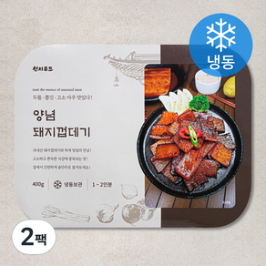 천지푸드 양념 돼지껍데기 (냉동), 400g, 2팩