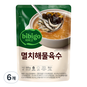 비비고 멸치해물육수, 500g, 6개