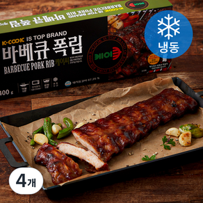 KCOOK 바비큐 폭립 (냉동), 400g, 4개