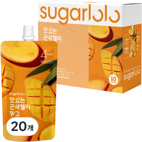 슈가로로 맛있는 곤약젤리 망고 10개입, 150g, 20개