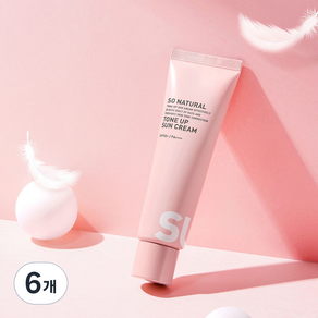 쏘내추럴 유브이 프로 톤업 선크림 SPF50+ PA++++, 50ml, 6개