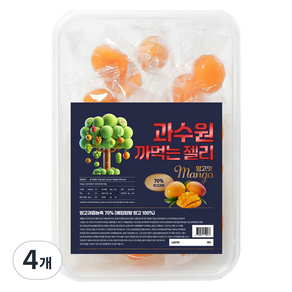 과수원 까먹는 젤리 망고맛 망고주스농축 70%, 170g, 4개