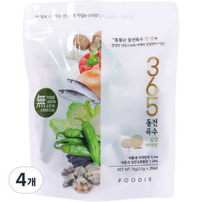 푸디즈 365 동전육수 칼칼야채맛 20p, 70g, 4개