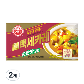 오뚜기 백세카레 고형 순한맛, 200g, 2개