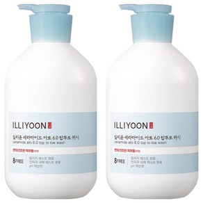 일리윤 세라마이드 아토 6.0 탑투토워시, 1L, 2개