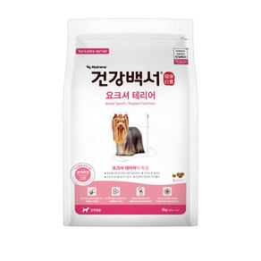 건강백서 전연령용 요크셔테리어 강아지사료, 2kg, 2개, 연어