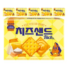 크라운 치즈샌드 리치, 180g, 6개