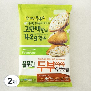 풀무원 두부쏙쏙 유부초밥, 465g, 2개