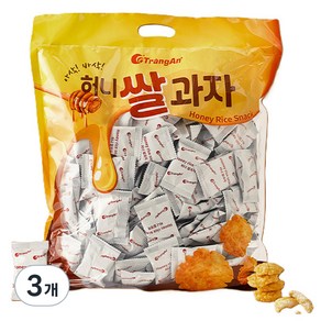 짱안 아삭바삭 허니 쌀과자, 500g, 3개