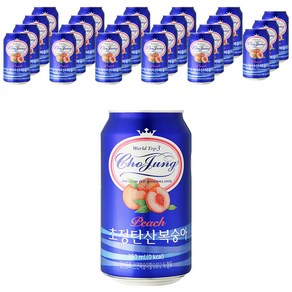 초정탄산수 탄산음료 복숭아, 350ml, 24개