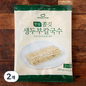 한둘푸드 쫄깃 생두부 칼국수 2인분, 320g, 2개