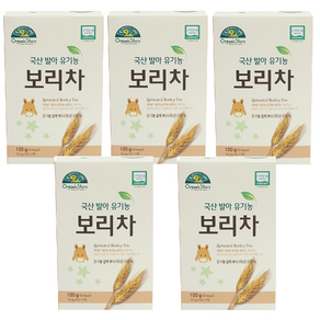 푸름맘 유아용 국산 발아 유기농 유아 보리차 100g, 5개