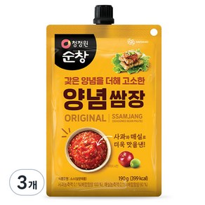 청정원순창 양념 쌈장, 190g, 3개