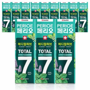 토탈7 아유르베다 메디컬허브 치약 바질민트, 100g, 12개