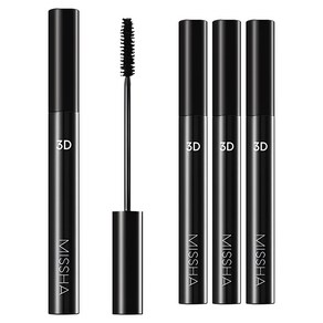 미샤 3D 마스카라 7g, 블랙, 4개