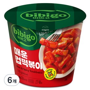 비비고 매운 컵떡볶이, 6개, 110g