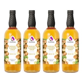 포모나 헤이즐넛향 시럽, 1L, 4개