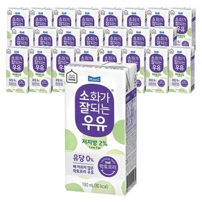 소화가잘되는우유 저지방, 190ml, 24개