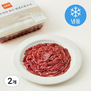 우미학 압구정 한우 양념 소불고기 (냉동), 600g, 2개