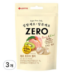 롯데제로 후르츠 젤리, 3개, 52g