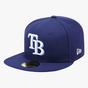 뉴에라 59FIFTY 어센틱 탬파베이 레이스 MLB 모자, L NAVY