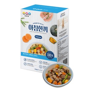 코머스 오아오 강아지 전연령용 아침한끼 습식사료, 닭, 1.2kg, 1개