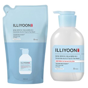 일리윤 세라마이드 아토 6 0 탑투토 바디워시 500ml 1p + 리필 500ml 1p, 1개