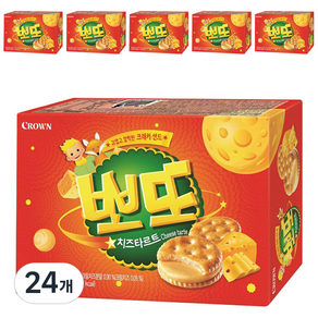 크라운 뽀또 치즈타르트, 161g, 24개
