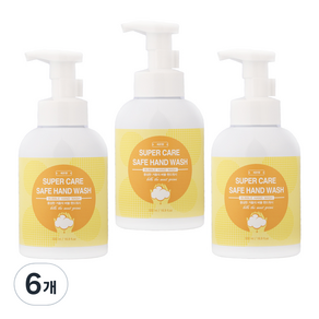 슈퍼케어 세이프 핸드워시 레몬향, 500ml, 6개