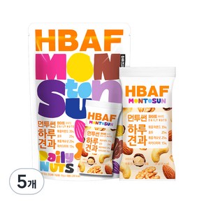 HBAF 먼투썬 하루견과 화이트 10p, 200g, 5개