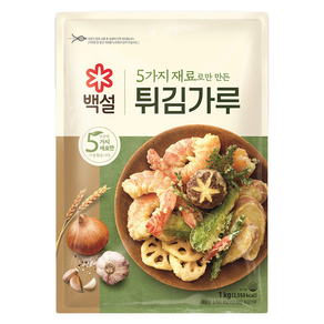 백설 5가지 재료로만 만든 튀김가루, 1kg, 1개