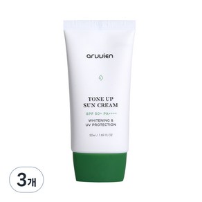 아르비엔 비건 무기자차 톤업 선크림 SPF50+ PA++++, 50ml, 3개