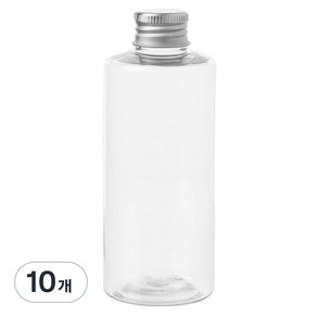 병도매닷컴 AC200 투명 음료용기 알루미늄 실버캡, 200ml, 10개