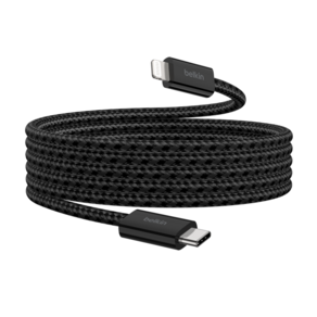 벨킨 C타입-라이트닝 부스트차지 브레이디드 고속 충전 케이블 CAA017qc05BK, 블랙, 1개, 1.5m