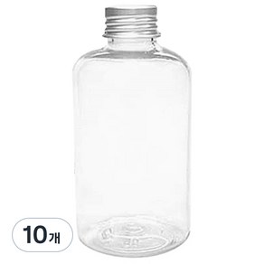 병도매닷컴 DTB200 투명 음료용기 알루미늄 실버캡, 200ml, 10개