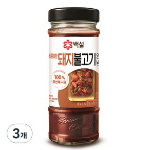 백설 돼지 불고기 양념, 500g, 3개