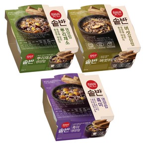 햇반 솥반 버섯 영양밥 200g 6p + 뿌리채소 영양밥 200g 6p + 흑미 영양밥 200g 6p, 1세트, 3.6kg