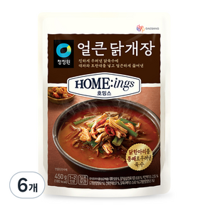 호밍스 청정원 얼큰 닭개장, 450g, 6개