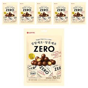 롯데제로 크런치 초코볼 10p, 140g, 6개