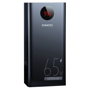 로모스 PEA40 Po 초고속 충전 65W 대용량 보조배터리 40000mAh 멀티단자, PEA40-282, 블랙