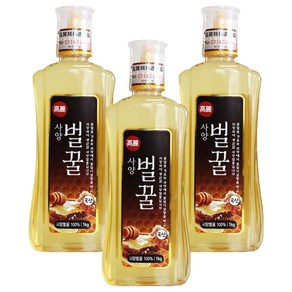 고려 사양 벌꿀, 1kg, 3개