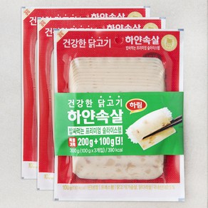 하림 하얀속살 밥싸먹는 프리미엄 슬라이스햄, 100g, 3개