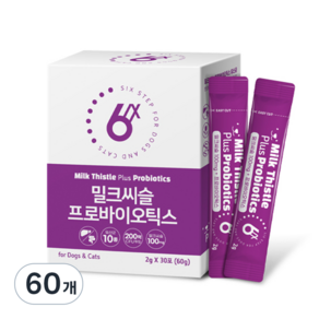 식스스텝 반려동물 영양제, 간+장건강, 60g, 2개