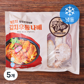 맛있는녀석들 묵은지 김치우동 나베 (냉동), 1180g, 5개