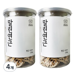 헬로우그린 국내산 말린 연근, 120g, 4개